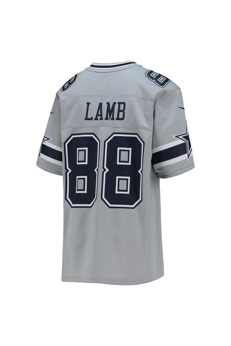 Youth Nike CeeDee Lamb Silver Dallas Cowboys Inverted Team Game Jersey, Alternate, color, Gray