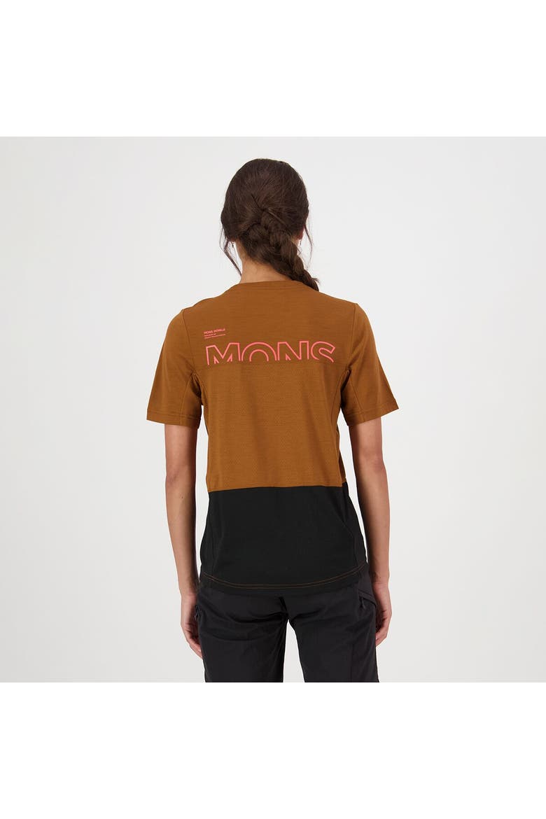 Tarn Merino Shift Short-Sleeve Shirt - Women's, Alternate, color, Caramel/Black
