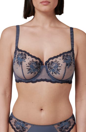 Simone Perele Intrigue Sheer Underwire Demi Bra In Animal Print