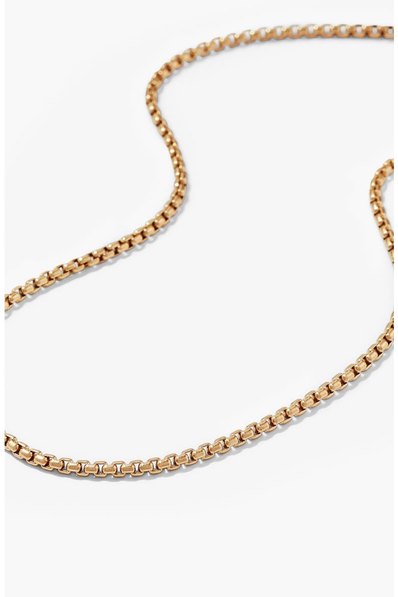 Round Box Chain Necklace, Alternate, color, 14k Yellow Gold