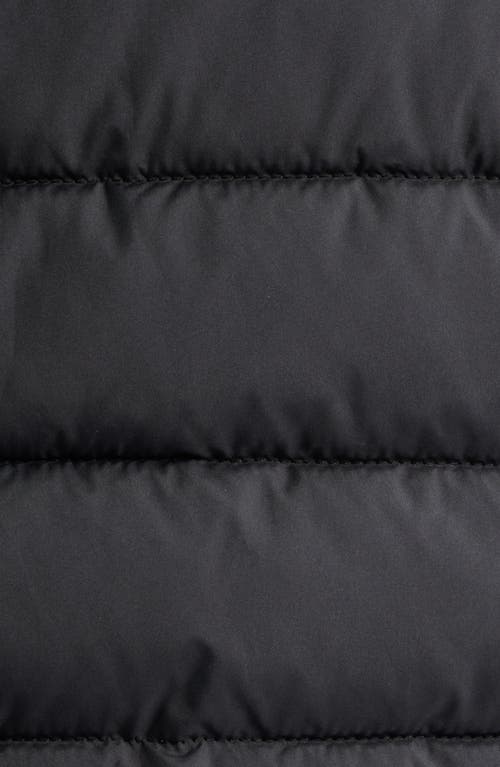 Save The Duck Bertie Faux Shearling Lining Hooded Puffer Jacket In Black