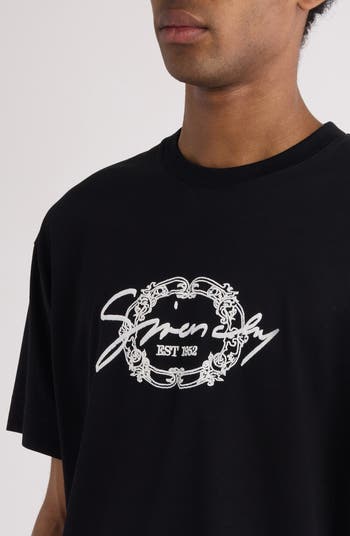 Givenchy Regular Fit Crest Embroidered T-Shirt | Nordstrom