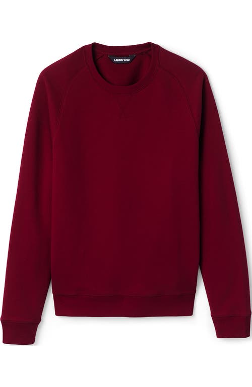 Lands' End School Uniform Adult Long Sleeve Crewneck Sweatshirt In Garnet