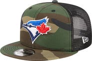 New Era Men's New Era Camo Toronto Blue Jays Woodland Camo Trucker 9FIFTY Snapback Hat