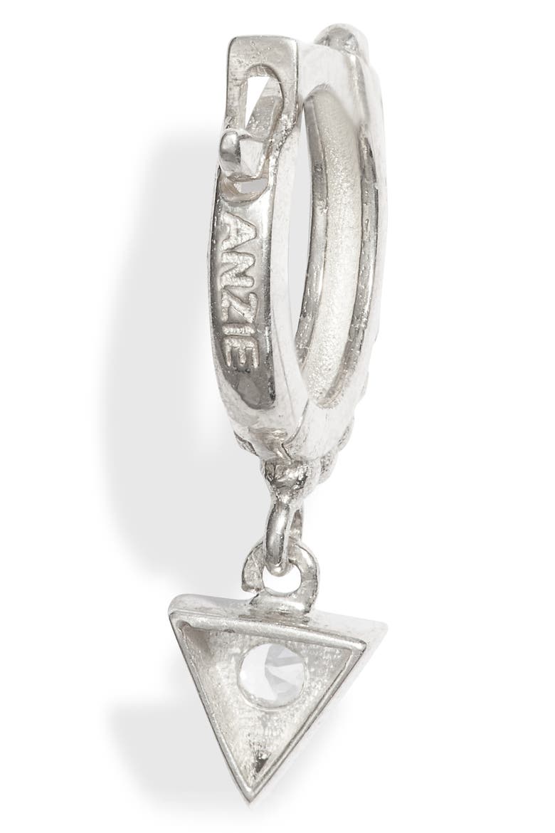 Cleo Bubble White Sapphire & Sterling Silver Huggie Hoop Earrings, Alternate, color, SILVER