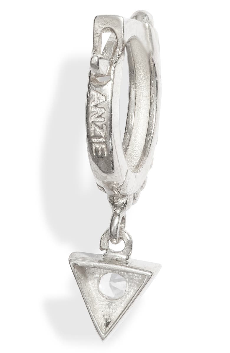 Anzie Cleo Bubble White Sapphire & Sterling Silver Huggie Hoop Earrings, Alternate, color, 