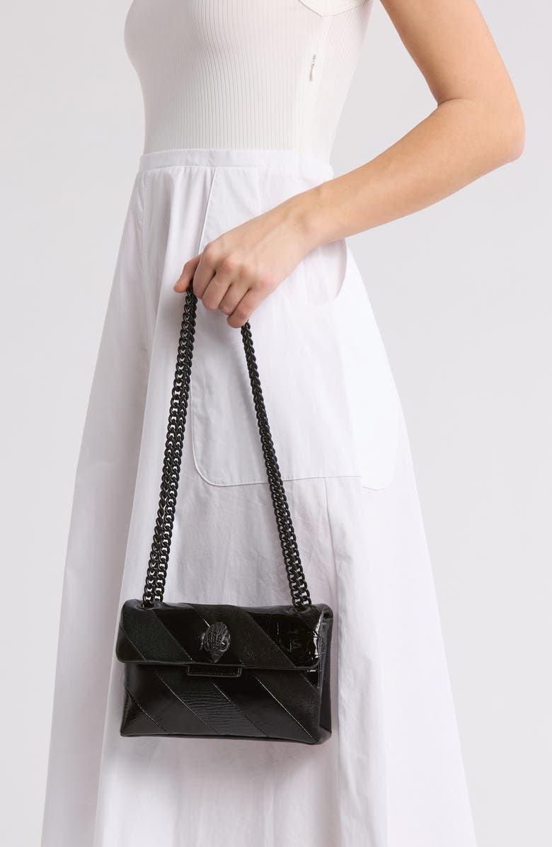 Kurt Geiger London Mini Kensington Drench Croc Embossed Leather Crossbody Bag, Alternate, color,