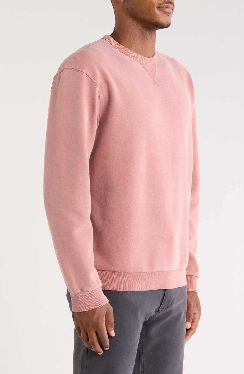 Marine Layer Relax Cloud 9 Cotton Blend Fleece Crewneck Sweatshirt, Alternate, color, Ash Rose