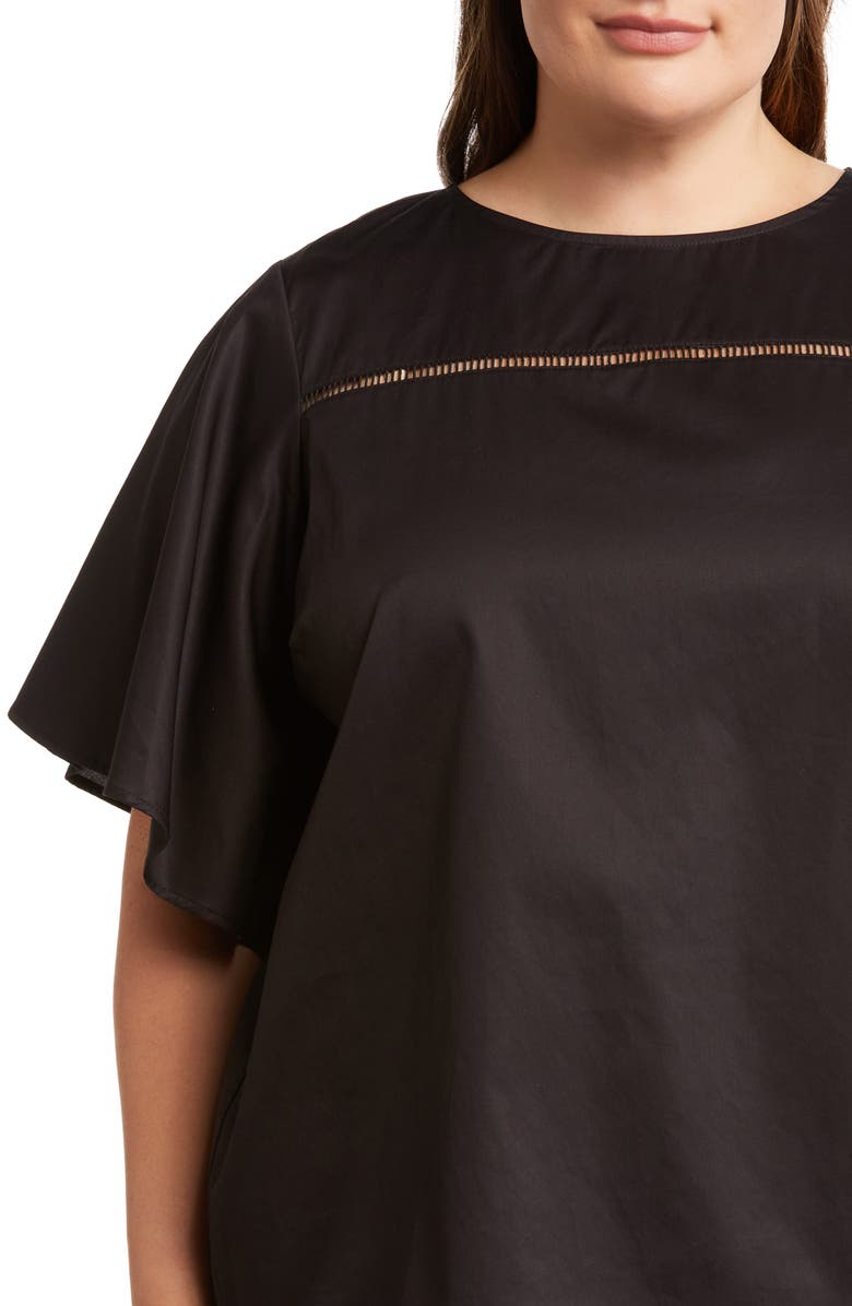 HARSHMAN Zinnia Ladder Trim Cotton Top, Alternate, color,