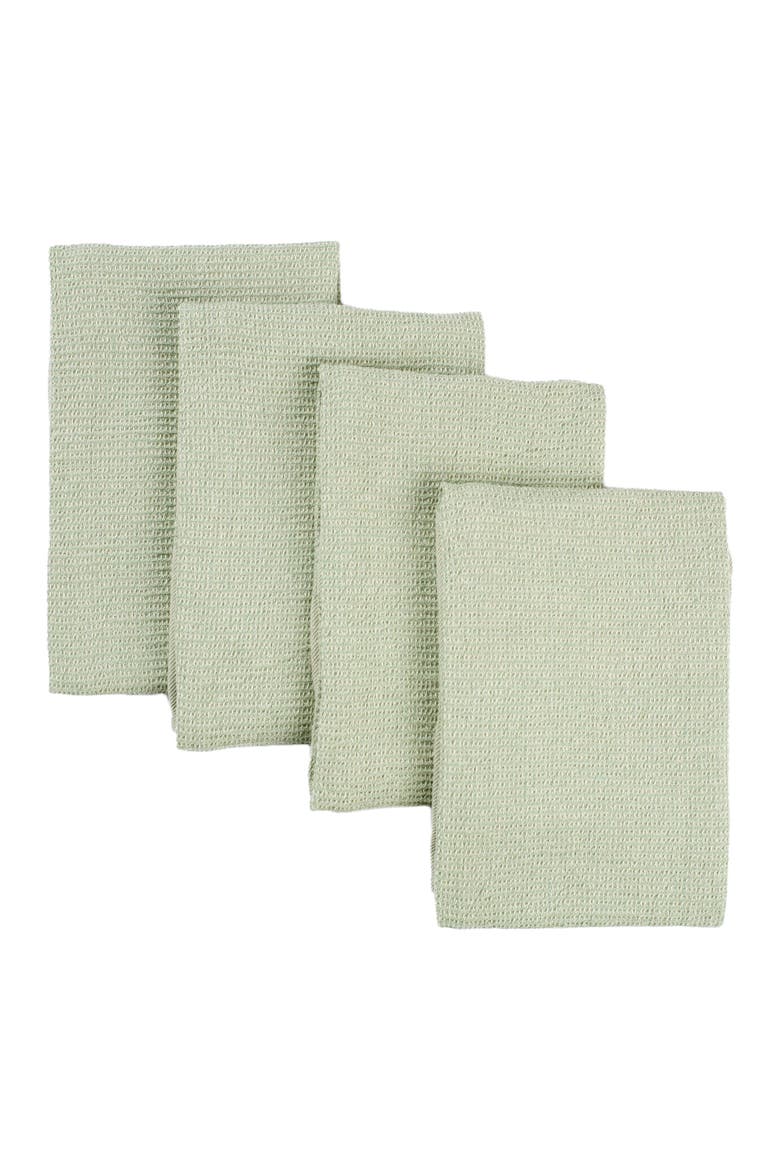 Kitchen Towels - Cotton Waffle Weave Set - Set of 4, Main, color, Sage Green