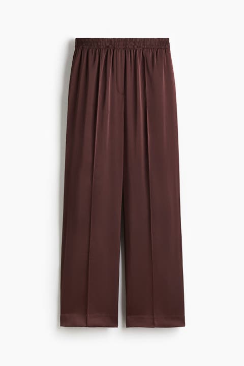 Wide Crease-detail Trousers