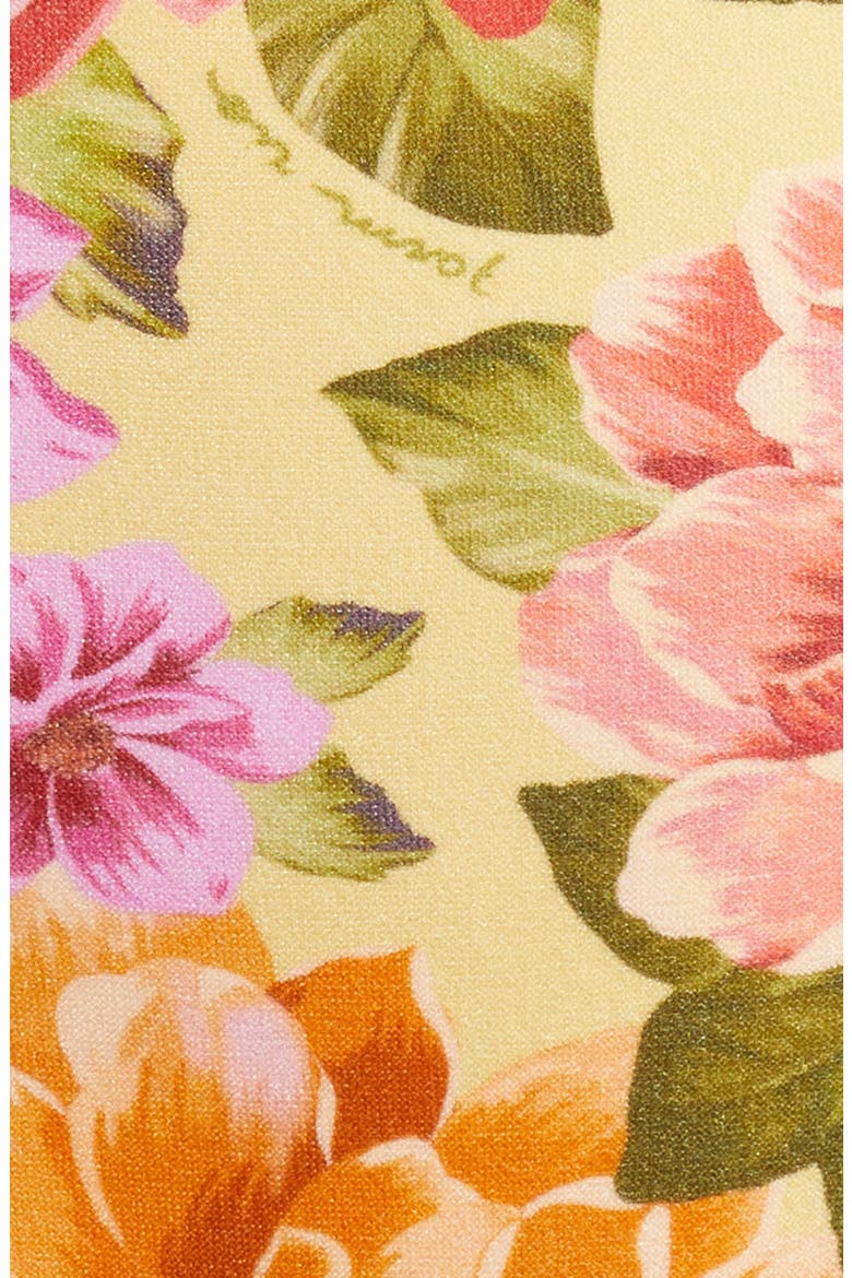 Lia Floral High Waist Bikini Bottoms, Alternate, color, LIA YELLOW