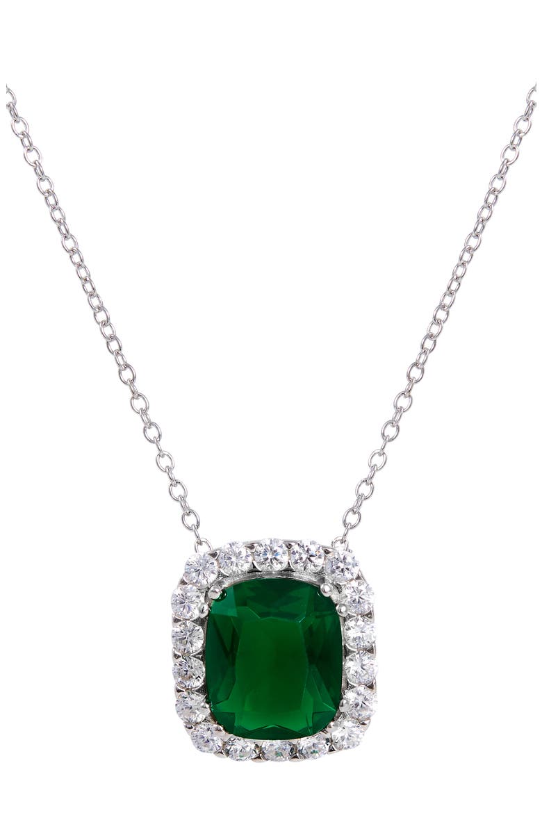 Cushion Pendant Necklace, Main, color, GREEN
