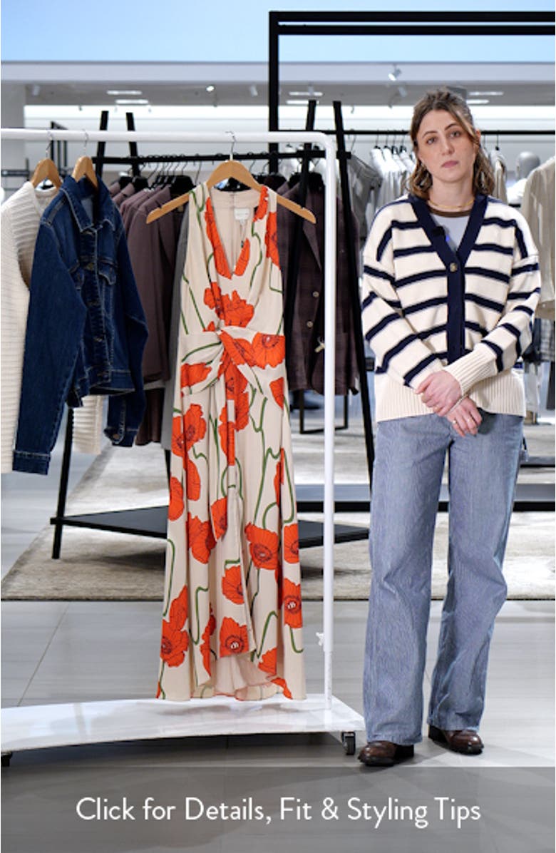 Rosalyn Abstract Rose Print Maxi Dress, sales video thumbnail