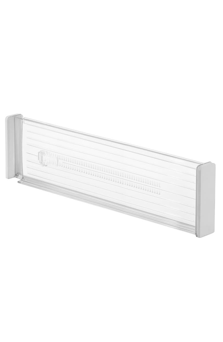 iDesign Plastic Adjustable Deep Drawer Dividers - Set of 2 - Clear, Main, color, Clear