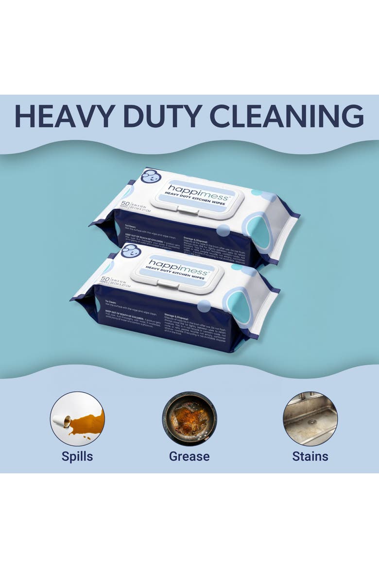 All-Purpose Multi Surface Heavy Duty Thick Kitchen Cleaning Wipes, Bleach Free, Extra Strong, Super Moist, Tough on Messes, Alternate, color, White