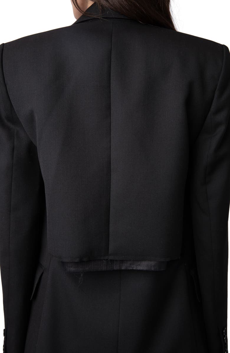 Zadig & Voltaire Vaena Double Breasted Slit Blazer, Alternate, color,