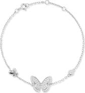 GLAZE JEWELRY Cubic Zirconia Butterfly Line Bracelet