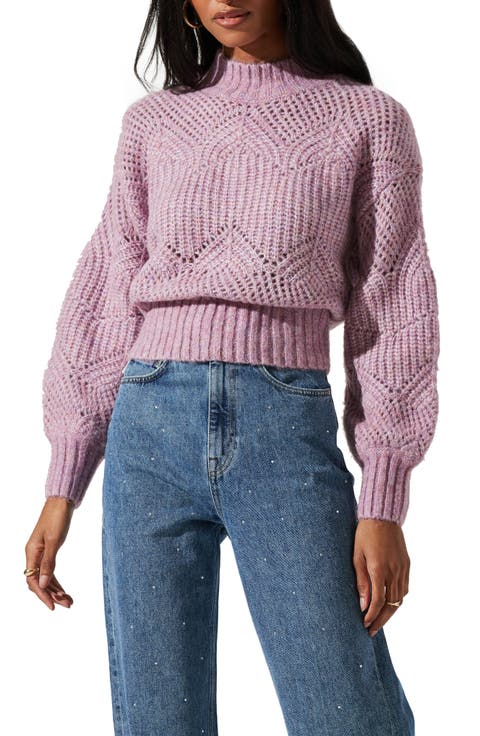 Serenity Balloon Sleeve Pointelle Sweater