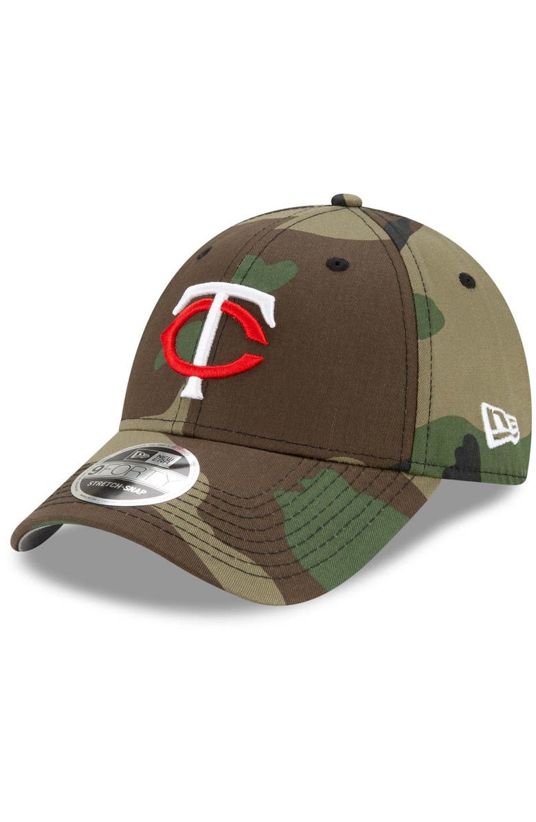 New Era Men's New Era Camo Minnesota Twins Latitude 9FORTY Snapback Hat, Main, color,