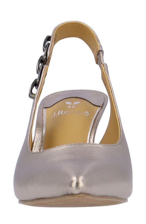 J. Reneé Krissa Slingback Pointed Toe Pump In Silver