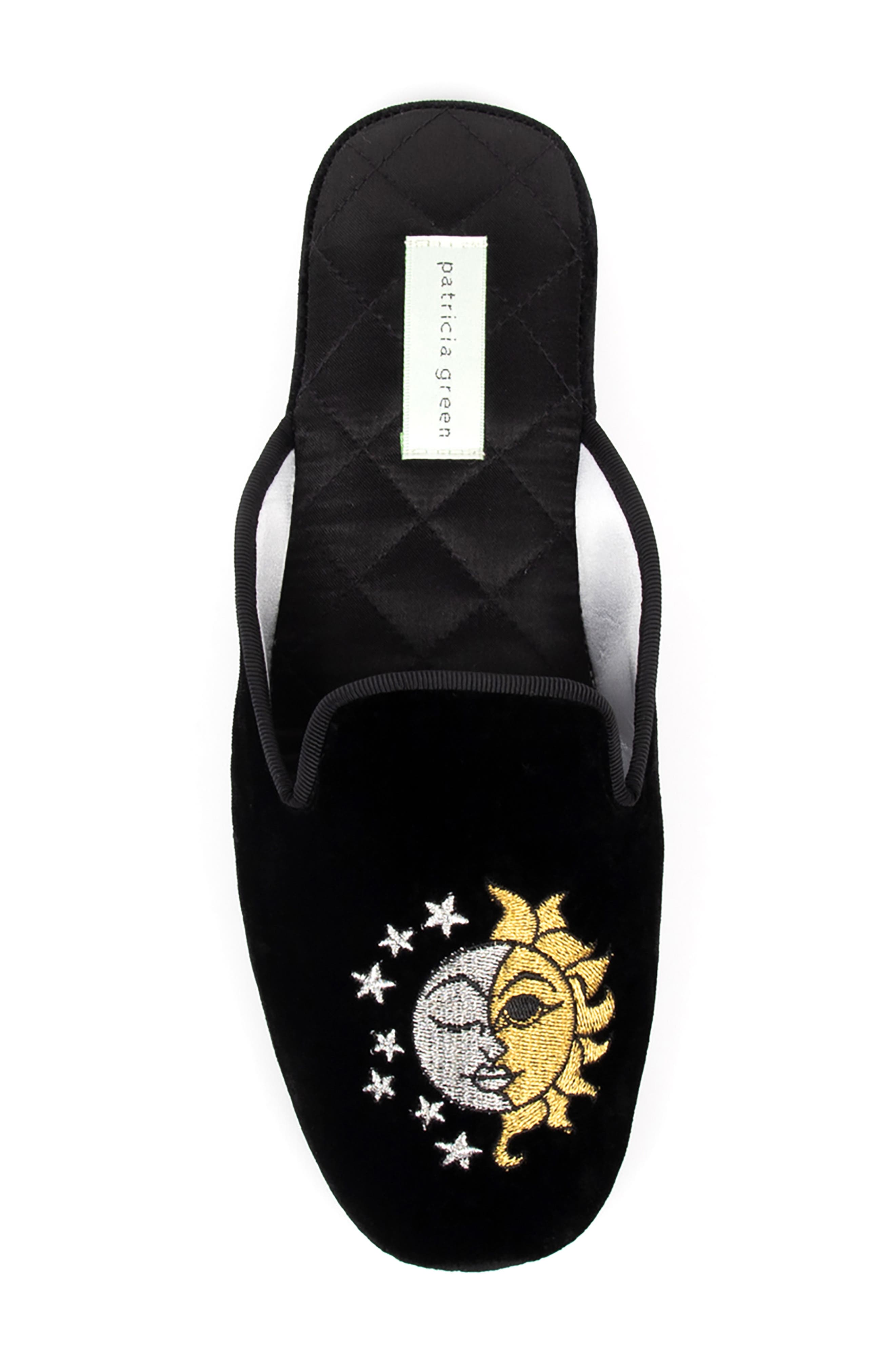 patricia green Sun Moon Star Embroidered Slipper, Alternate, color, 