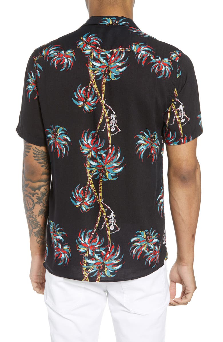 The Kooples Regular Fit Hawaiian Shirt, Alternate, color, 