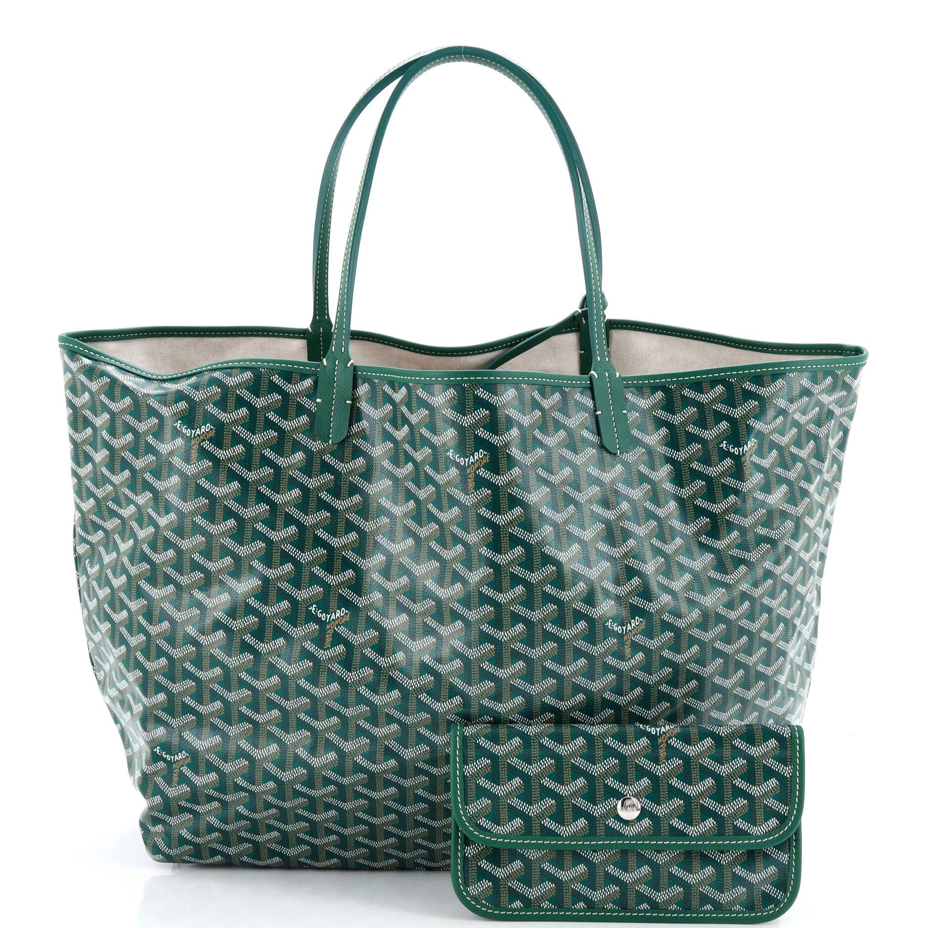 Pre-Owned Goyard Saint Louis Tote Coated Canvas GM, Alternate, color, Green