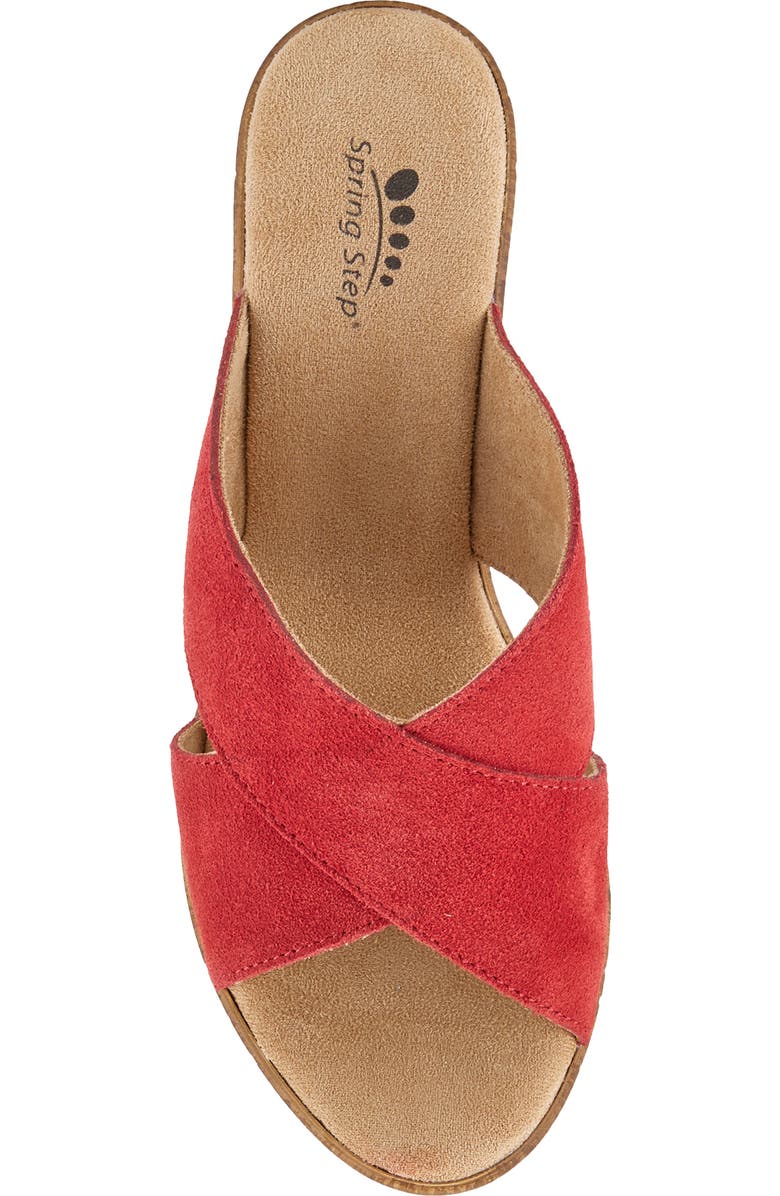 Spring Step Blanchar Platform Sandal, Alternate, color, Red Suede