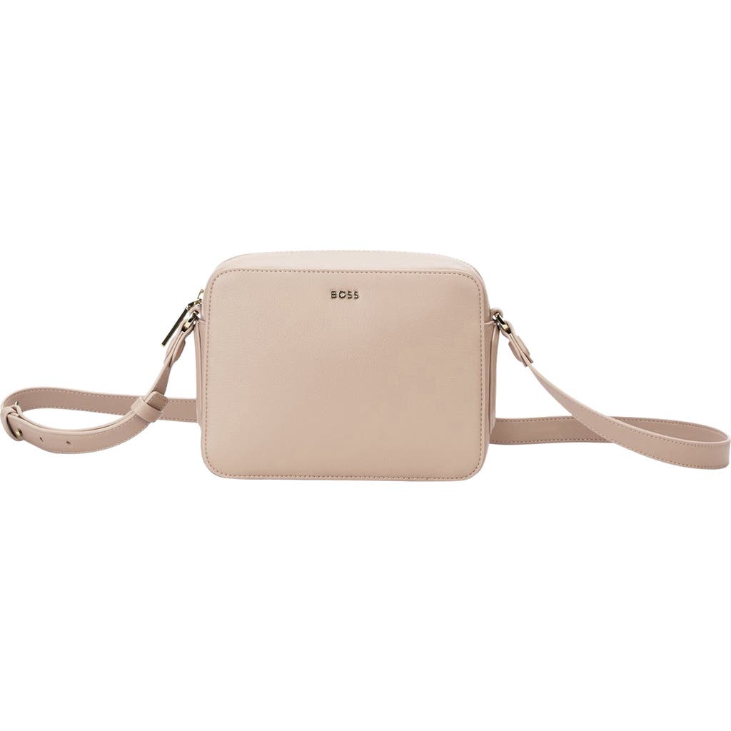 Hugo Boss Boss Liriel Faux Leather Crossbody Bag In Brown