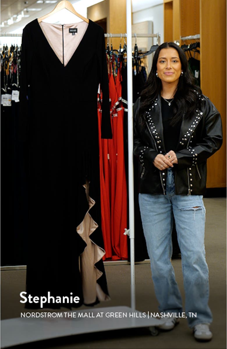 V-Neck Long Sleeve Gown, sales video thumbnail