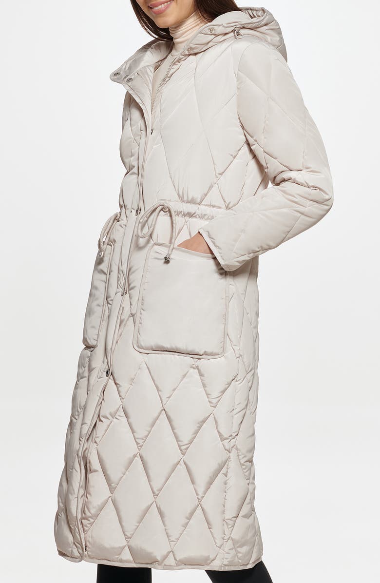 Kenneth Cole New York Stadium Length Puffer Jacket, Alternate, color, Birch