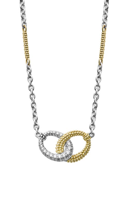 Lagos Caviar Lux Ring Pendant Necklace In Silver