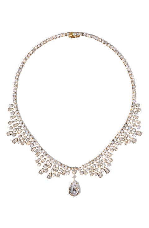 Hollywood Cubic Zirconia Statement Necklace