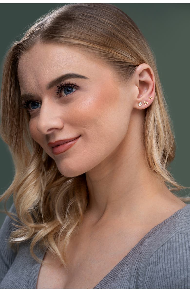 Bony Levy 18K Gold Diamond Dragonfly Stud Earrings - 0.07 ctw, Alternate, color, 