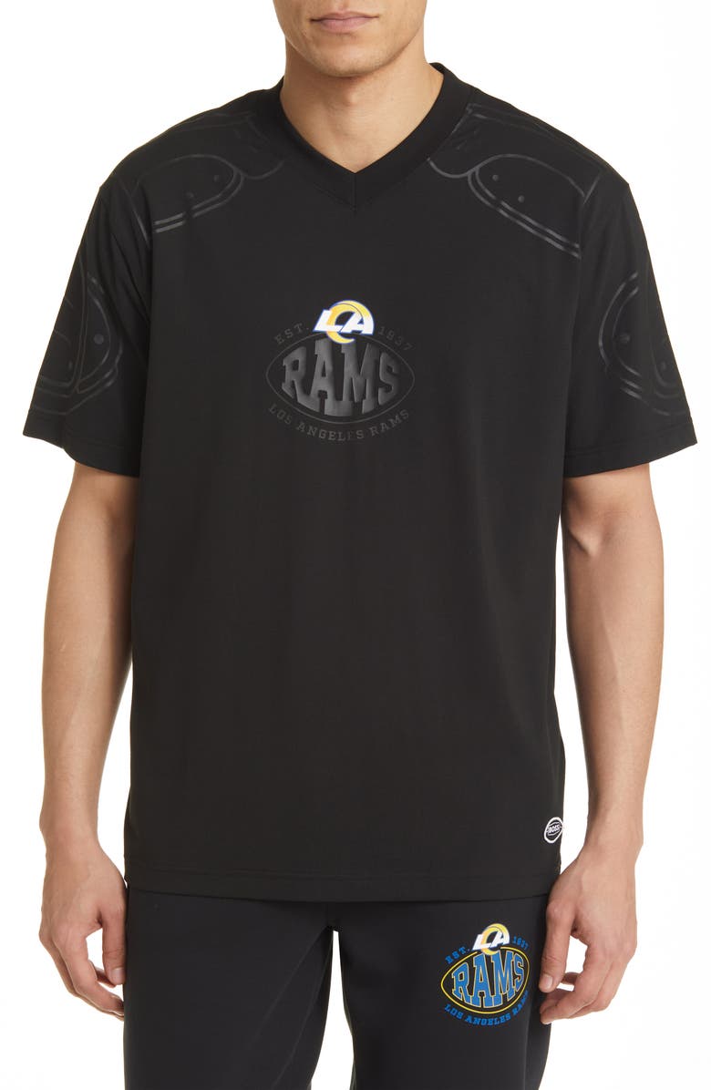 BOSS x NFL Tackle Graphic T-Shirt, Main, color, Los Angeles Rams Black
