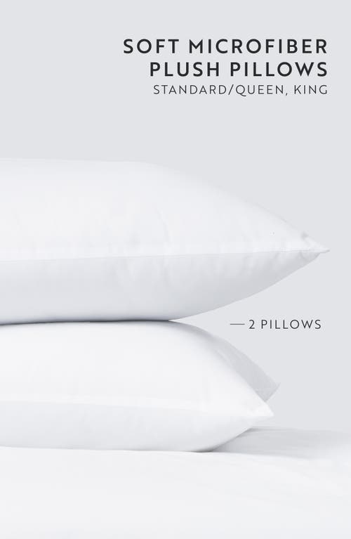 Homespun Good Plush Set Of 2 Pillows In White