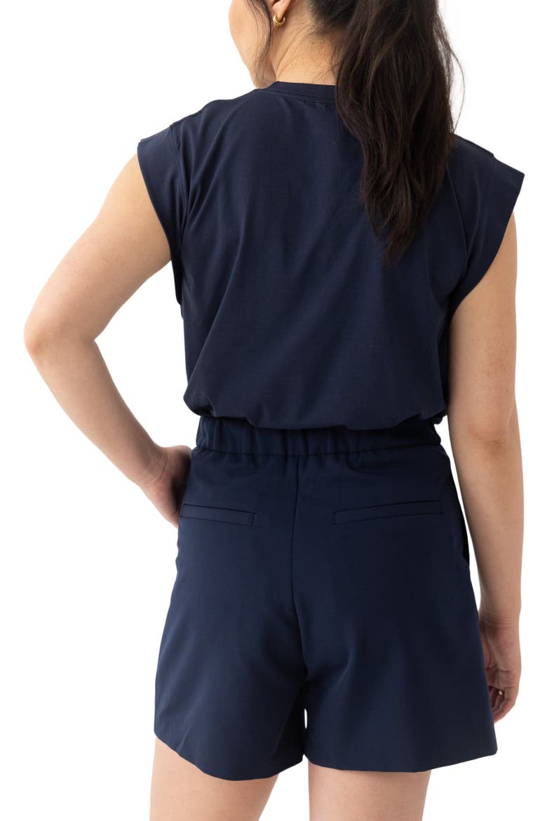 The High-Waisted Short, Alternate, color, Navy