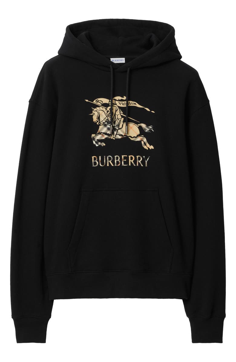 Burberry Reilly EKD Ombré Cotton French Terry Hoodie, Main, color, Black