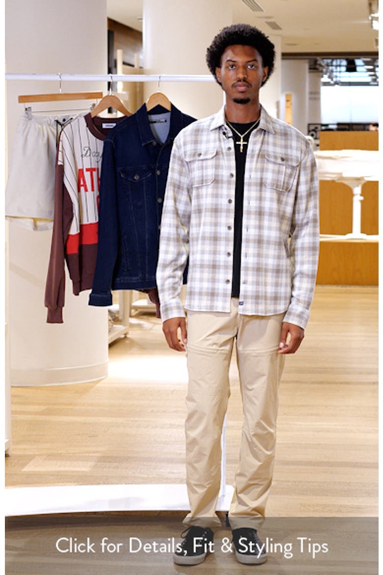 Marcelo Plaid Flannel Knit Button-Up Shirt video