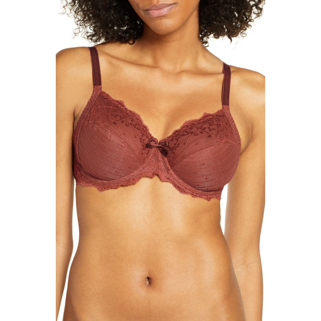 Chantelle Lingerie Rive Gauche Full Coverage Underwire Bra In Amber/english Rose-sn
