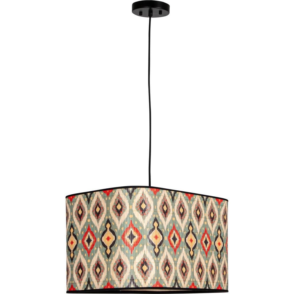Storied Home 100 Watt Ikat Elegance Pendant Lamp In Multi