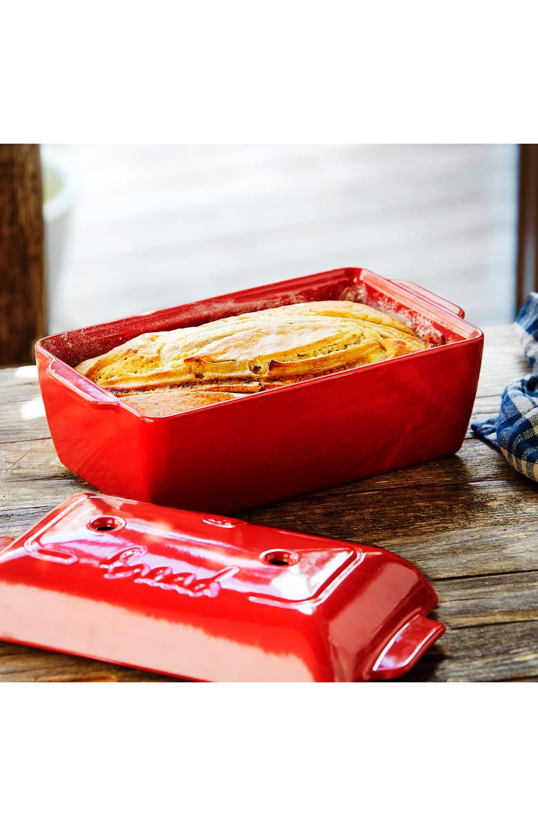Emile Henry Bread Loaf Baker With Lid, Alternate, color, Burgundy