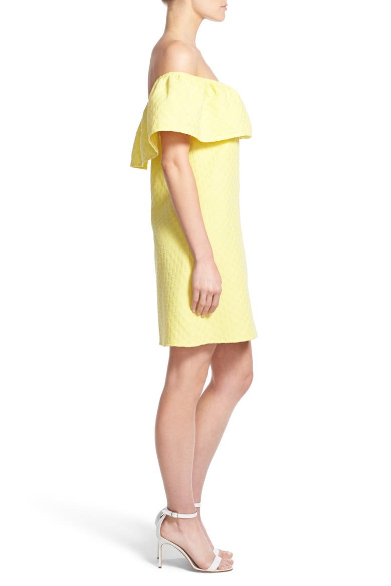 'Lulu' Off the Shoulder Dress, Alternate, color, MELLOW YELLOW