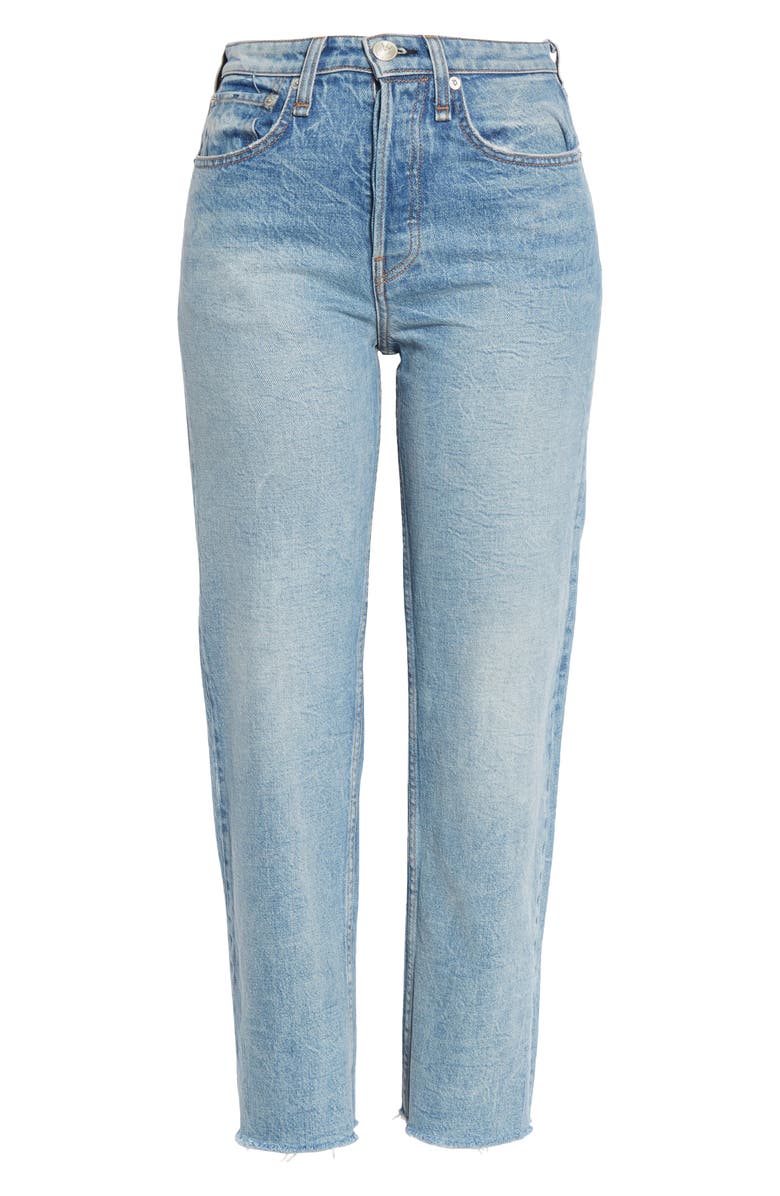 rag & bone Maya High Waist Ankle Straight Leg Jeans, Alternate, color, 