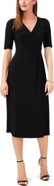 Chaus Faux Wrap Midi Dress