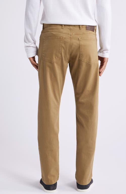 Jack Victor Jackie Stretch Wool Taper Straight Pants In Brown