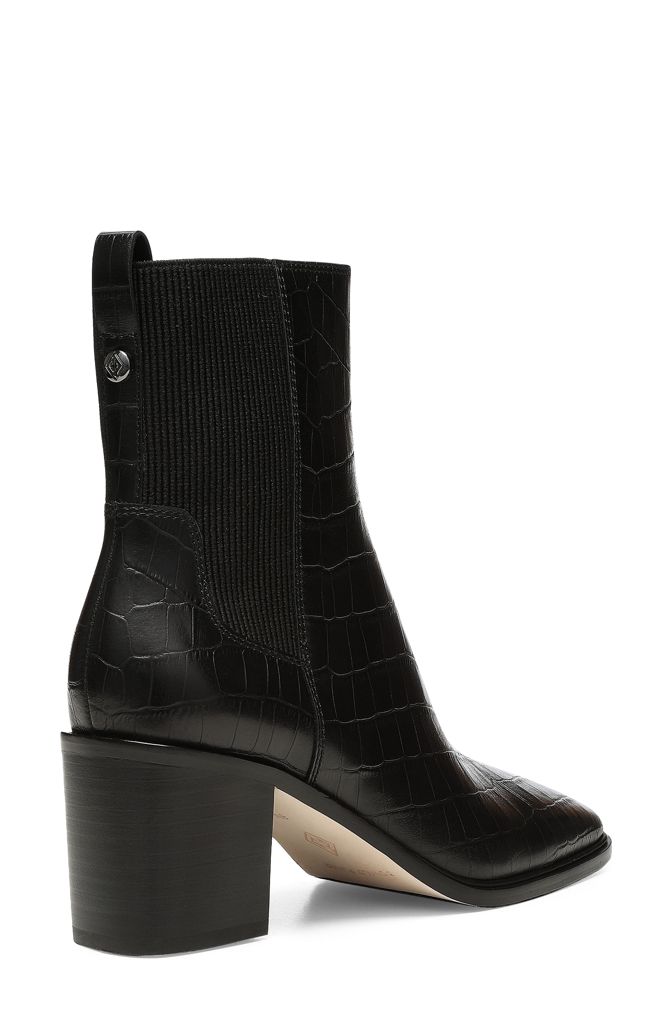 Donald Pliner Kath Croc Embossed Square Toe Bootie, Alternate, color, 