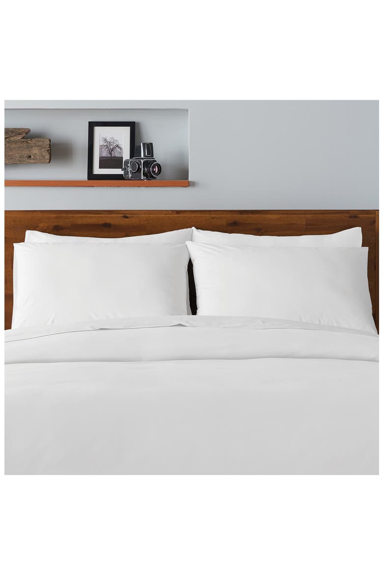 500 Thread Count Cotton Sateen 4-Piece Sheet Set, Alternate, color, WHITE