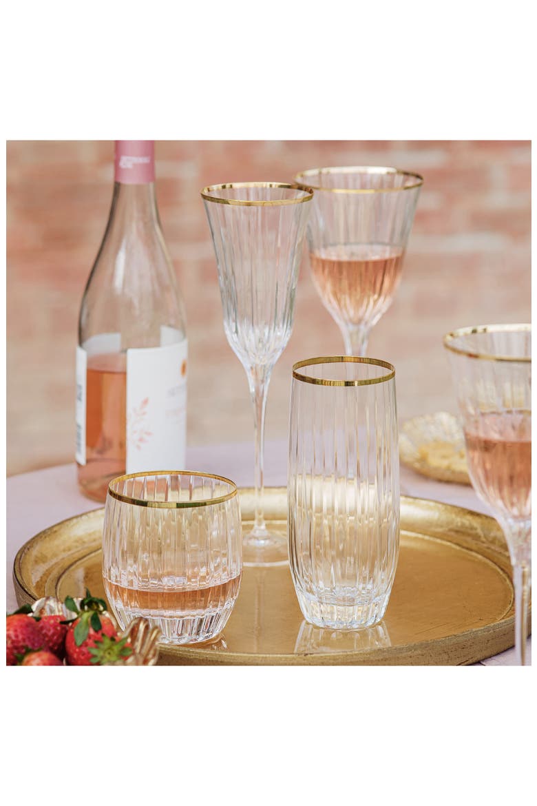 Natalia Champagne Glass, Alternate, color, GOLD
